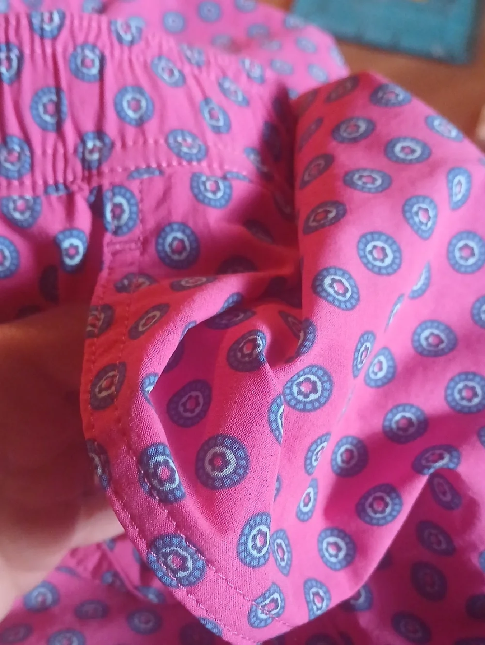 J. Crew Pink Geometric Drawstring Swim Trunks